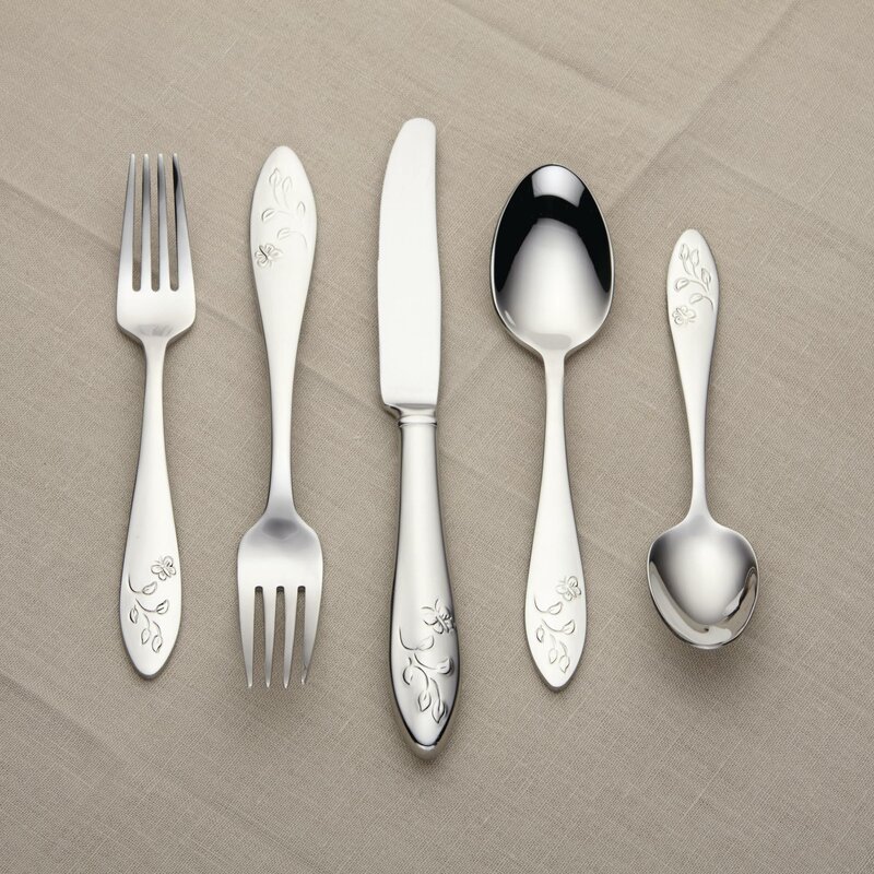 Lenox Butterfly high quality Meadow 18/10 stainless steel dinner for 2 flatware set